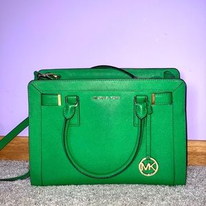 Bright Green Satchel/Shoulder Michael Kors